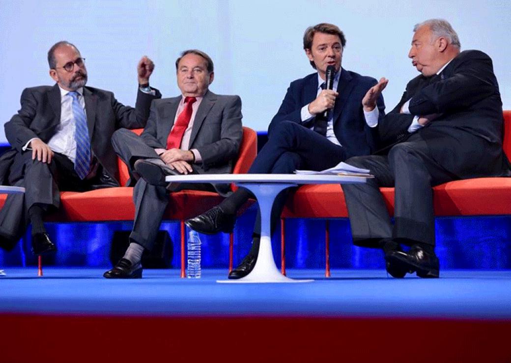 Ph. Laurent, A. Laignel, F. Baroin et G. Larcher le 21 novembre au congrès des maires