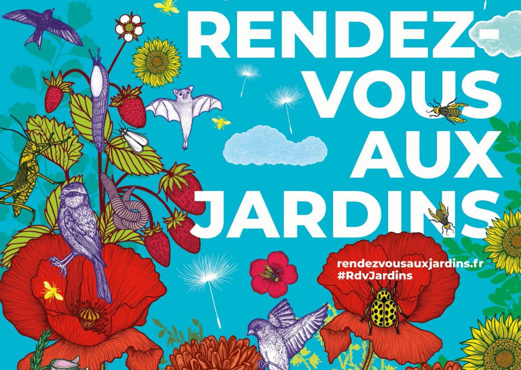 visuel presse du "rendez-vous aux jardins 2019"