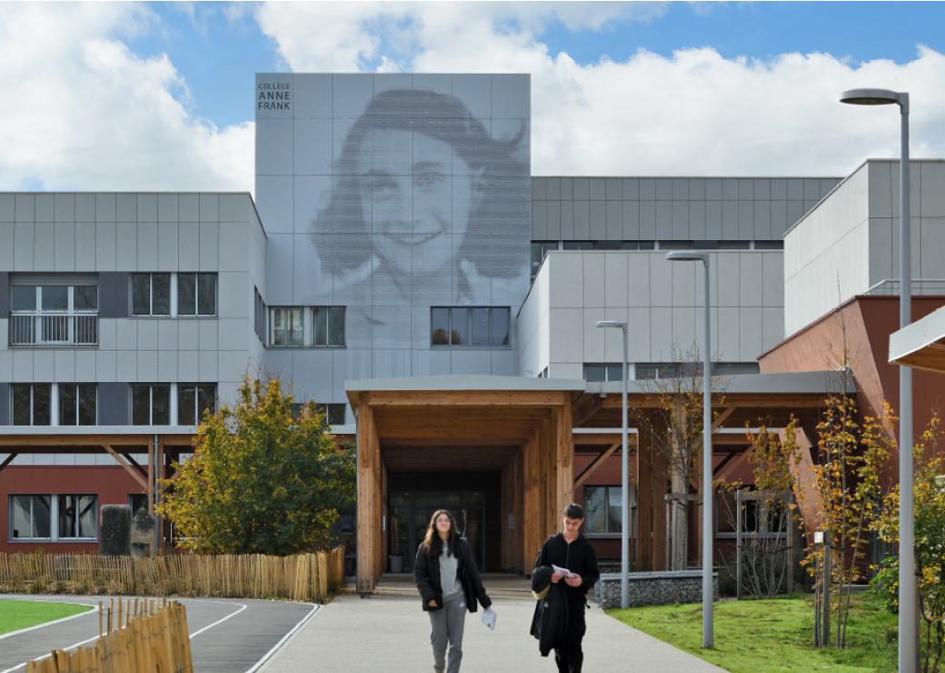 collège Anne Frank - entrée de l'établissement