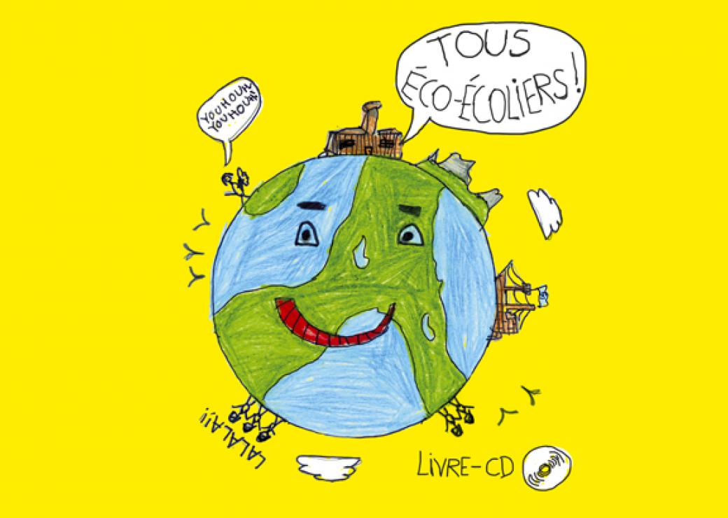 Pochette du livre CD « Tous éco-écoliers » Dessin de la terre