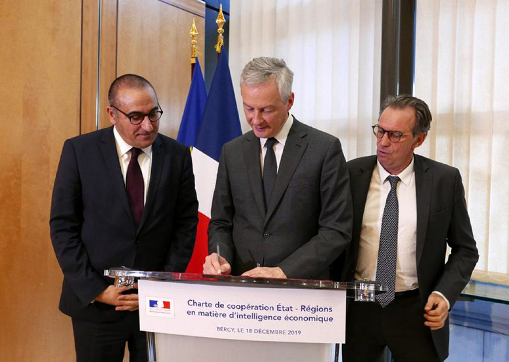 Laurent Nunez, Bruno Le Maire et Renaud Muselier.