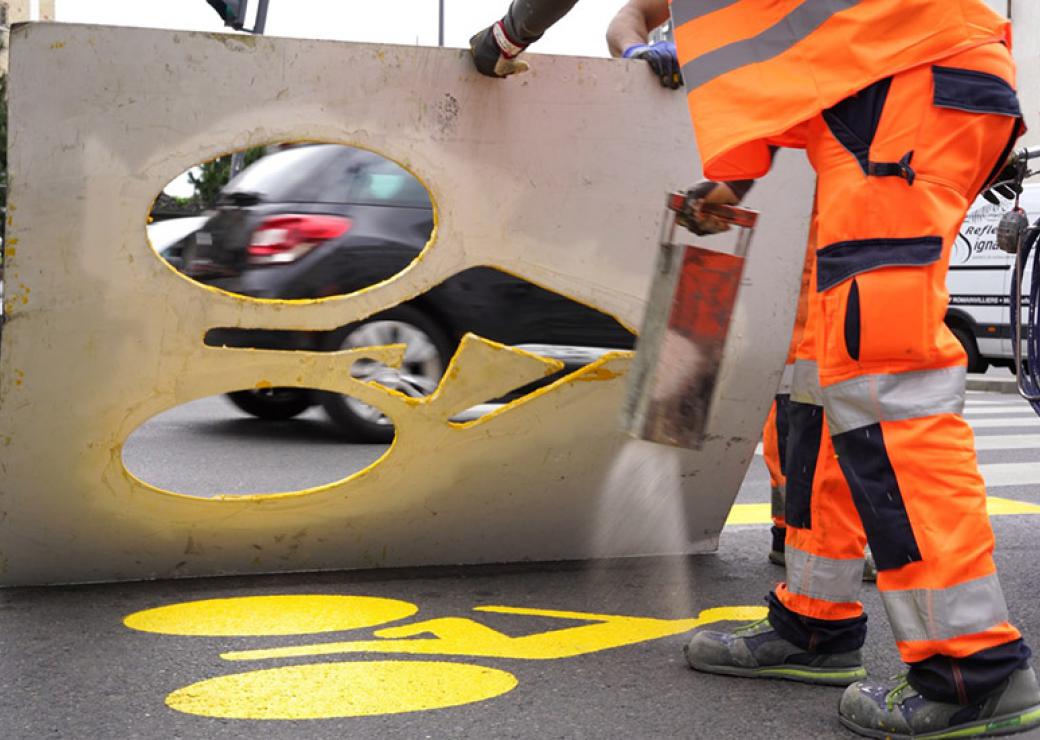 Pistes cyclables temporaires