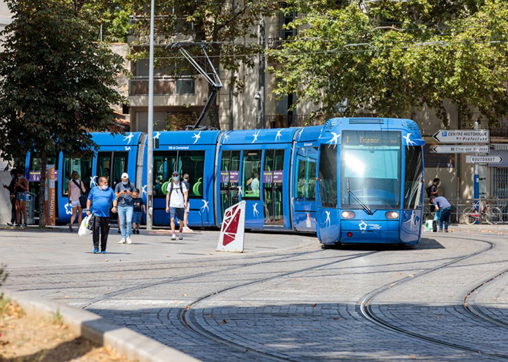 Tramway à Monptellier