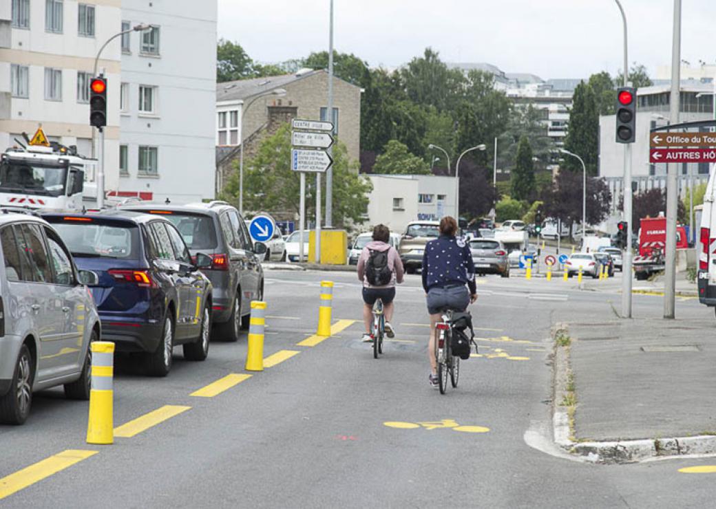 Piste cyclable temporaire