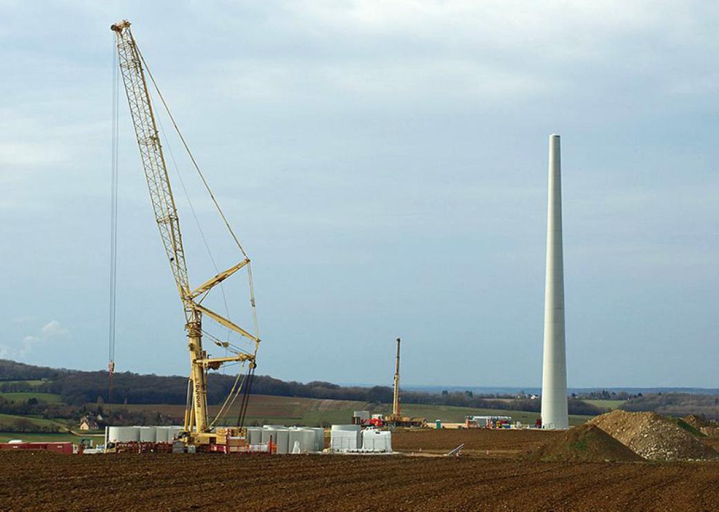 Chantier d'éoliennes 