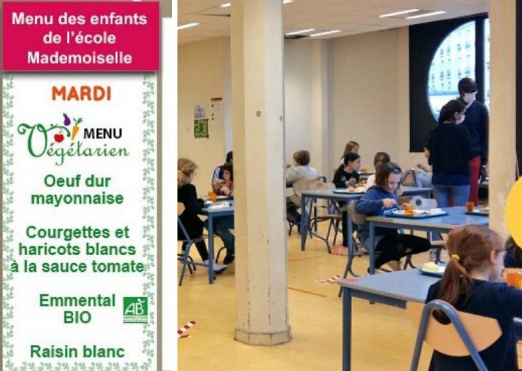 Cantine menu végétarien 