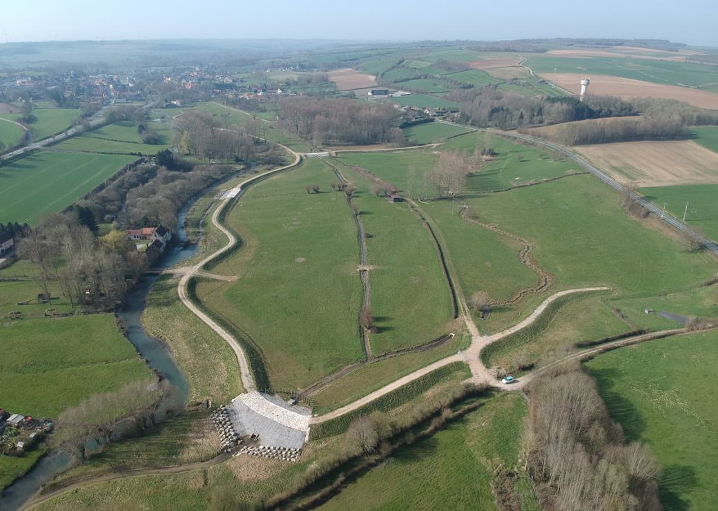 Vue aérienne de l'ouvrage de Saint-Martin d'Hardinghem © SmageAa