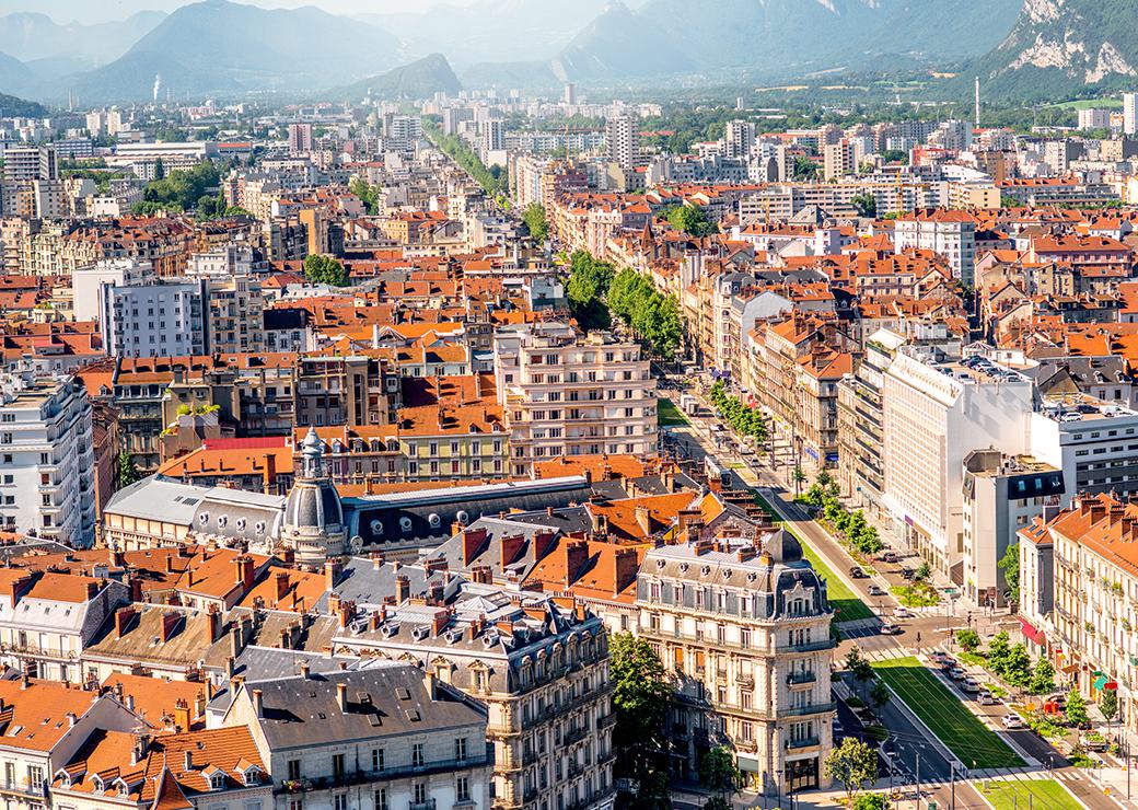 vue aérienne de Grenoble 