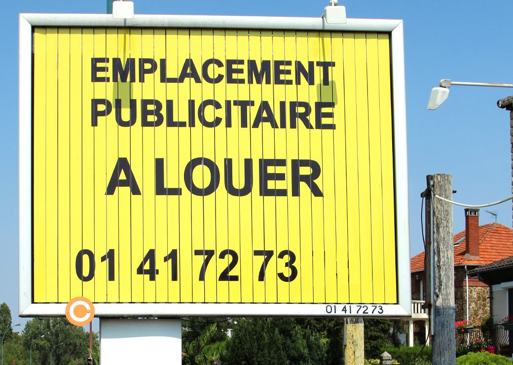 panneau publicitaire