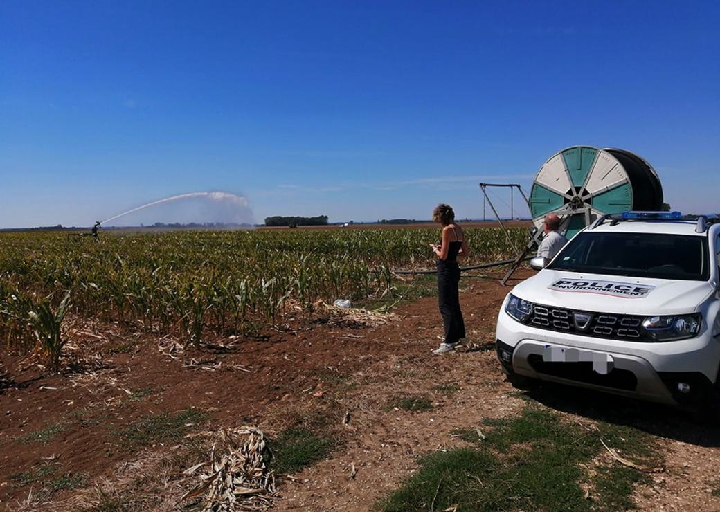 contrôle d'une exploitation agricole  par la police de l'environnement 