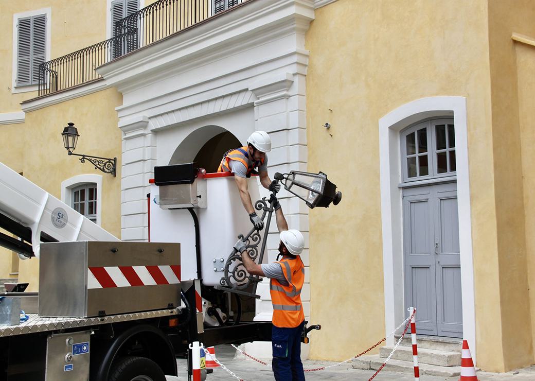 rénovation de l'eclairage public à Bastia 