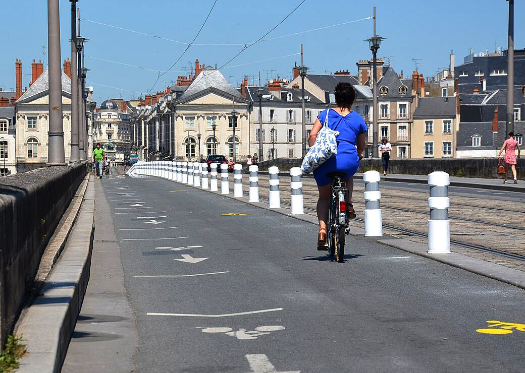 piste cyclable à Orléans 