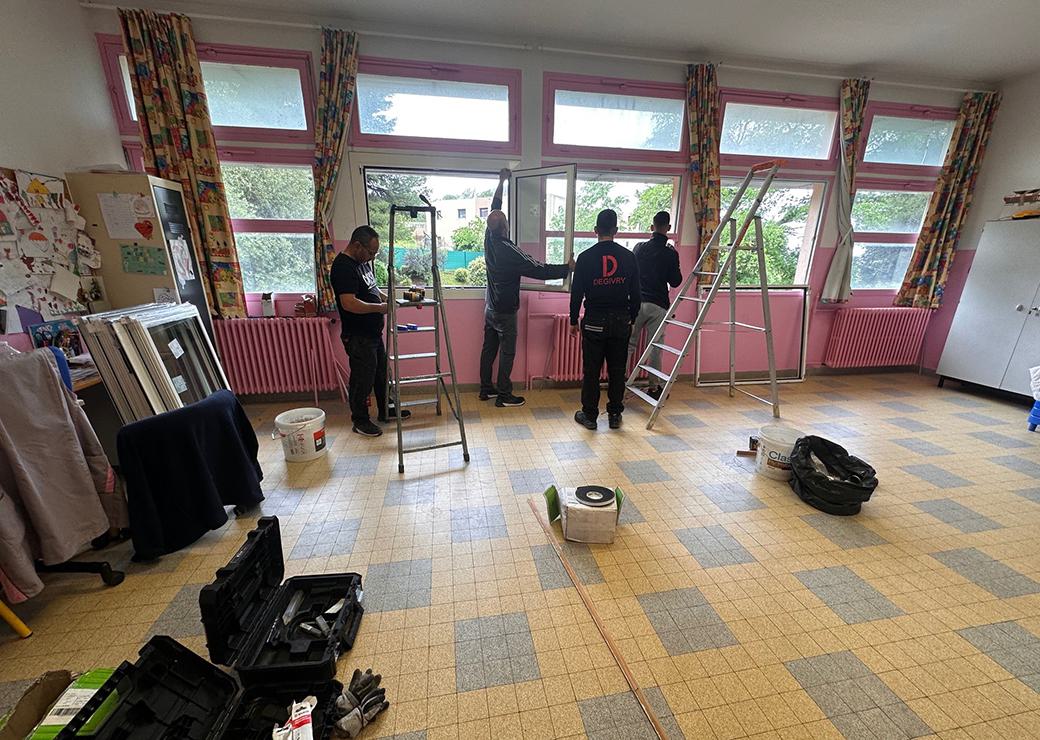 rénovation énergetique dans une école 