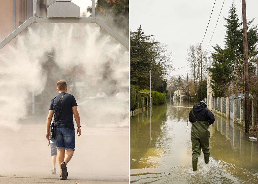 chaleur et inondations 