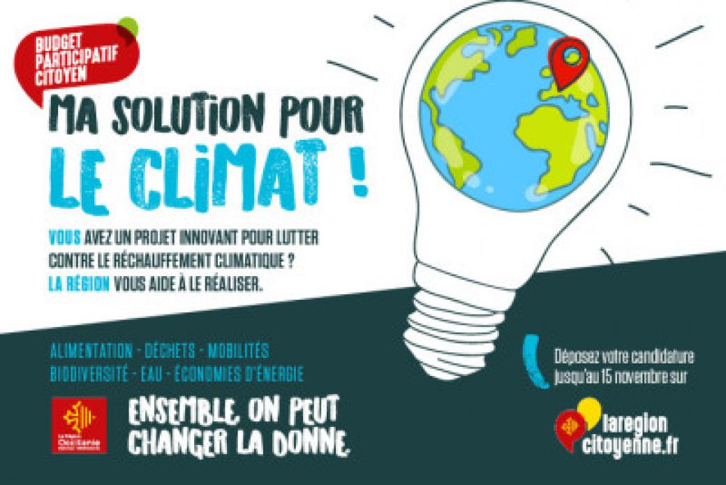 Budget participatif citoyen de la Région Occitanie "Ma solution pour le climat"