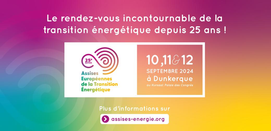 Visuel d'illustration des assises européennes de la transition énergétique qui auront lieu au Kursaal à Dunkerque du 10 au 12 Septembre 2024