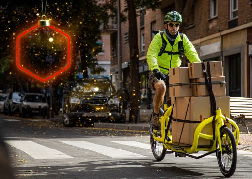 Livraison de colis à vélo