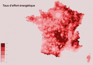 carte précarité énergétique / taux d'effort