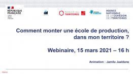 Comment monter une école de production, dans mon territoire ?