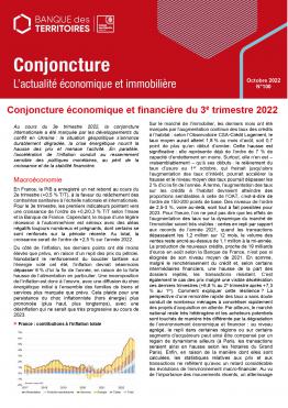 Conjoncture économique et financière du 3e trimestre 2022